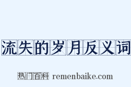 流失的岁月反义词是什么意思的图片